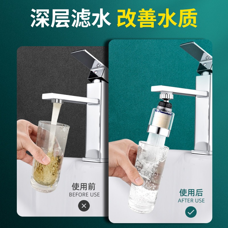 厨房水龙头过滤净化器家用延伸器防溅头嘴自来水滤水器净水器神器 - 图3