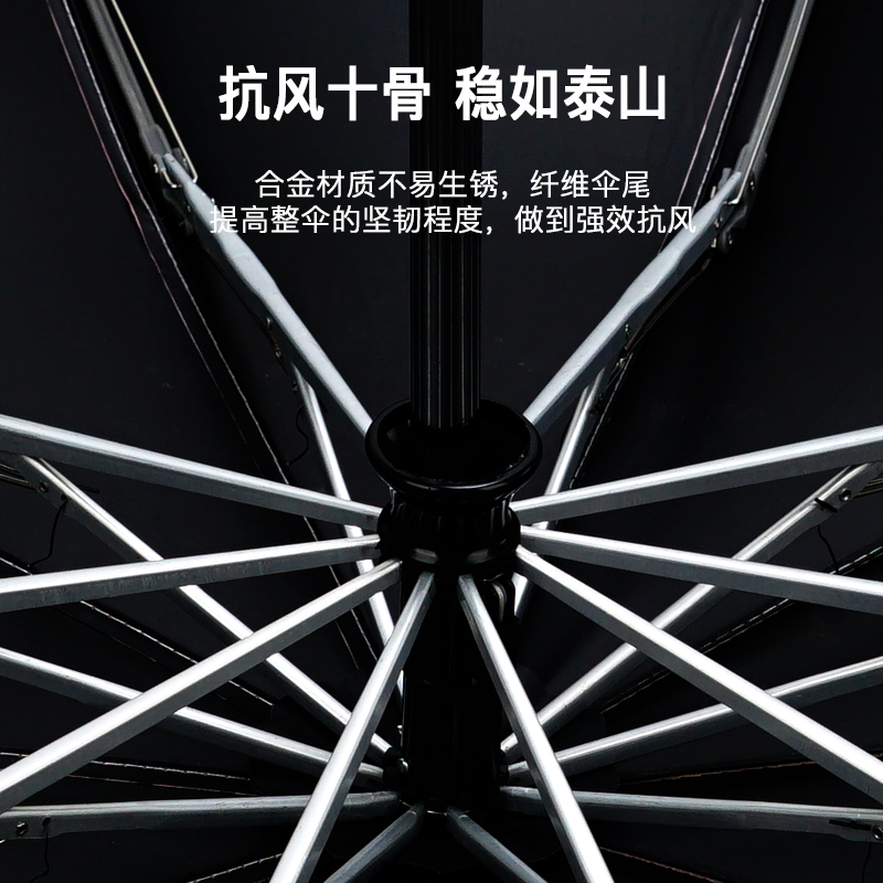 红叶雨伞全自动遮阳伞加大加厚加固防晒晴雨两用女男士折叠反向伞