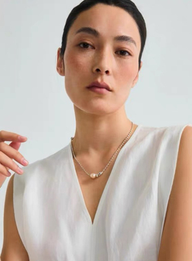 Céleste经典彩色米珠珍珠项链女