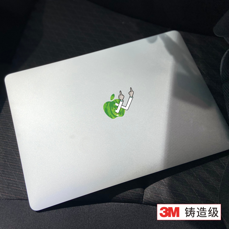艺贴进口铸造级带导气槽 姥爷单指 适用苹果电脑Macbook Air/Pro logo装饰贴纸个性创意高颜值装饰 一份1枚装,淘宝优惠券,粉丝福利购,淘宝优惠卷