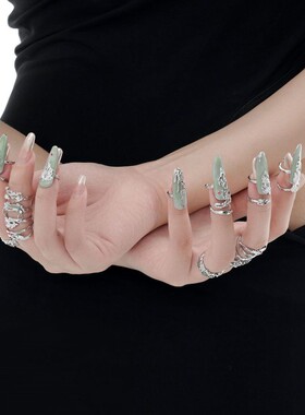 美到犯规!新中式美学指甲戒指甲套 &ldquo;豆沙为帘朱砂为痣&rdqu