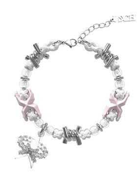 新款结后余生系列 七夕情侣手链蝴蝶结环绕树脂星星吊坠潮牌手环