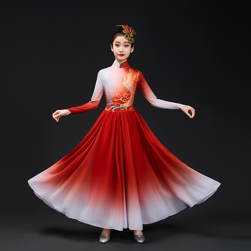 2025新款学生开场舞大摆裙六一儿童演出服舞蹈表演服灯火里的中国,淘宝优惠券,粉丝福利购,淘宝优惠卷