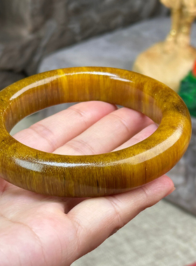 天然披毛犀角手镯收藏送礼亚洲非洲牛角鱼籽纹竹丝纹把玩老物件