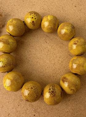 景德镇青花陶瓷大珠手串不掉色