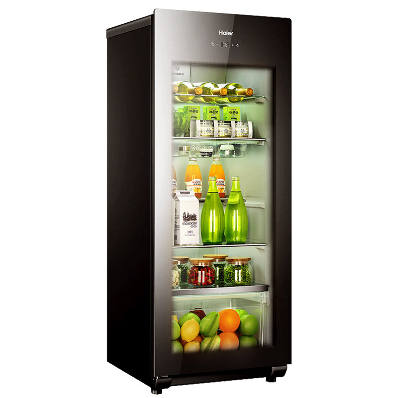 haier海尔lc-168h立式冰吧冷藏柜 海尔京诚冷柜