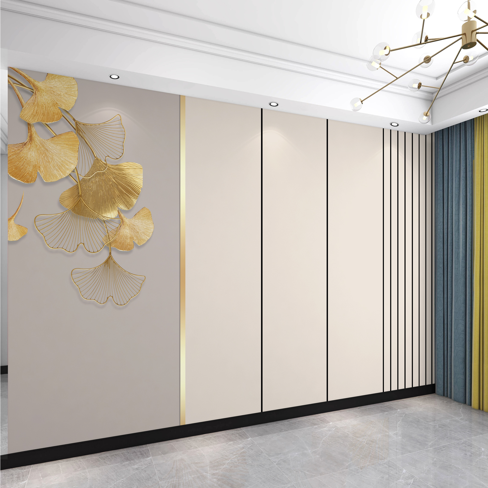 电视背景墙壁画新款轻奢奶油风壁布定制3d立体壁纸8D客厅影视墙布 - 图2