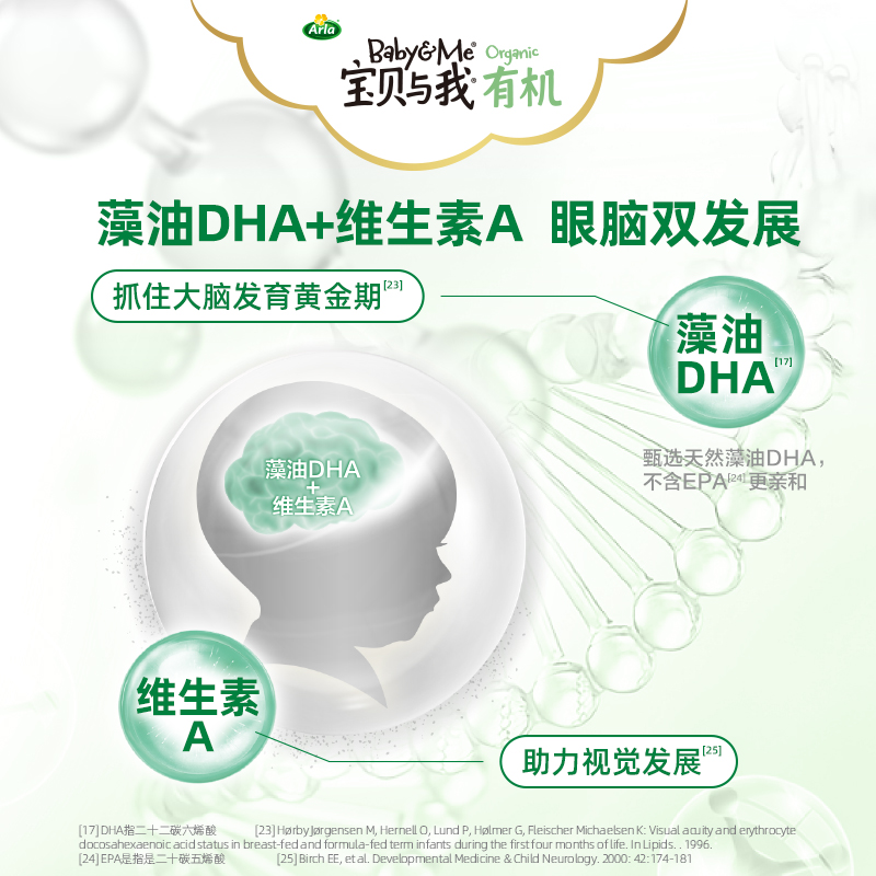 arla宝贝与我mena国际版有机幼儿奶粉3段800g*6罐丹麦进口1-3岁-图3