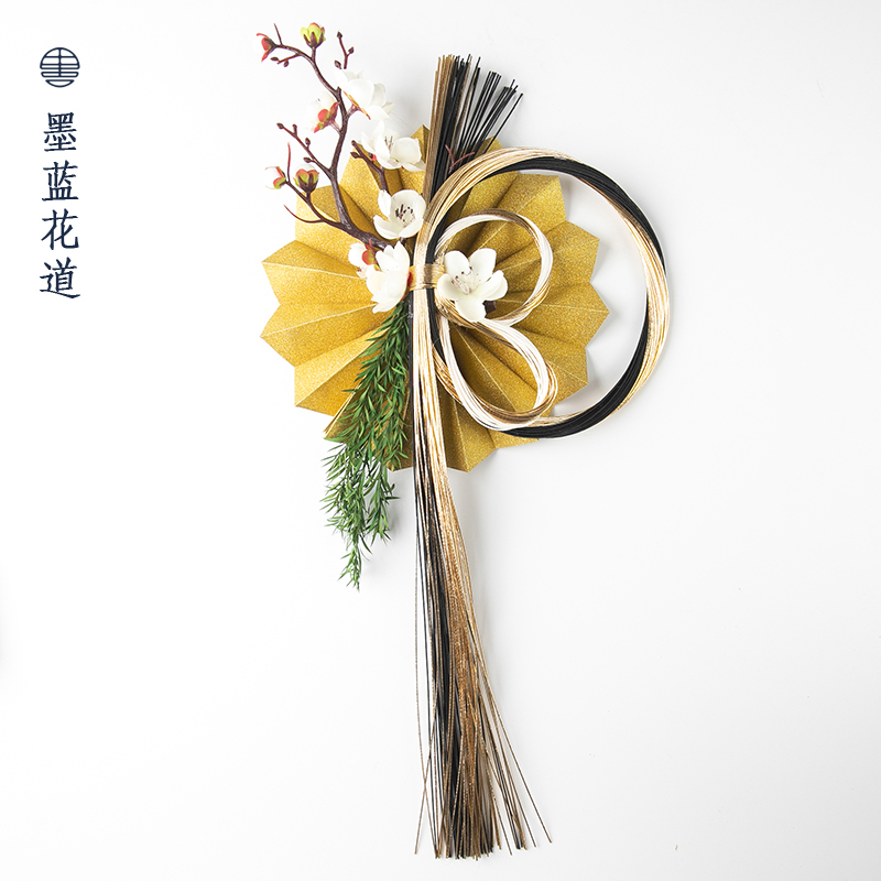 日本水引迎春节日氛围装扮插花花材中式日式插花器皿花器装饰材料 墨蓝花器道旗舰店 淘优券