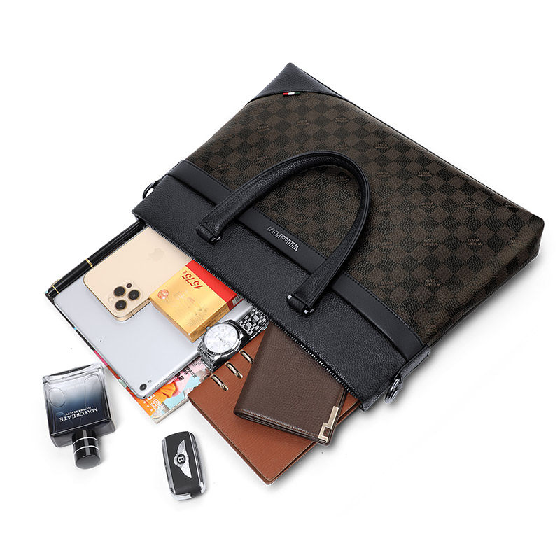 英皇保罗真皮公文包男士潮斜挎包 英皇保罗男士包袋