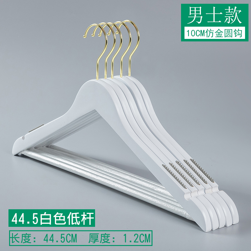 白色实木衣架子成人服装店家用木头衣撑木质防滑衣挂衣架衣服撑子_虎窝淘
