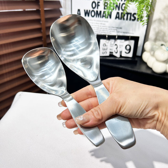 Heavy! Big head soup spoon 304 stainless steel meal