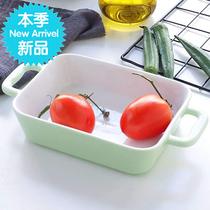 Microwave Oven Light Oven Oven Special Bowl Kear Oven Microwave Oven Grill bowl Rectangular Dish Baking Dinner Dish Bowl