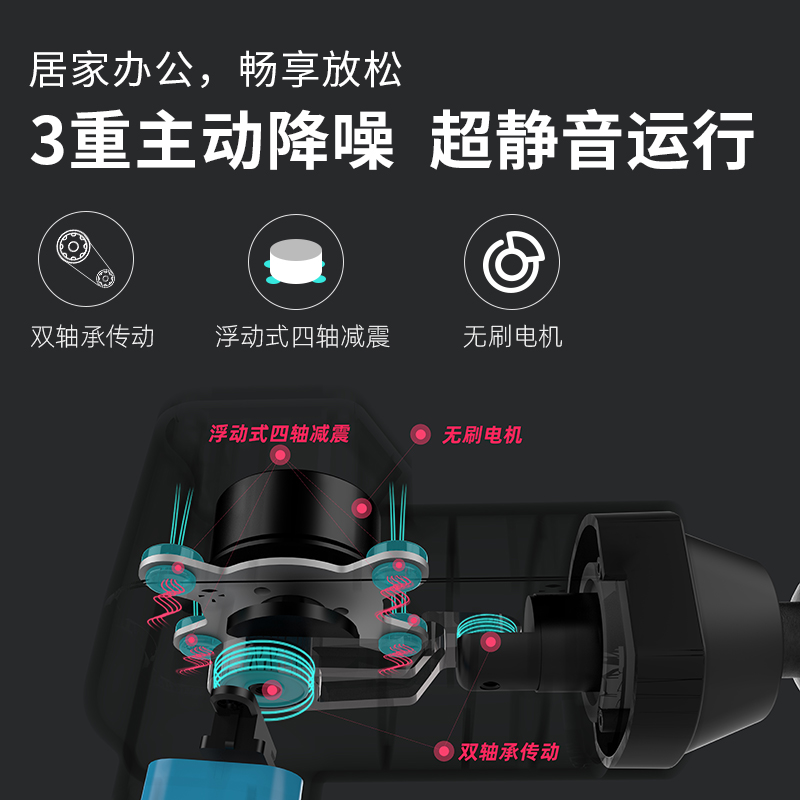 菠萝君旗舰店菠萝君Booster健身深层肌肉放松电动仪经肌膜机抢按摩器材筋膜枪T0