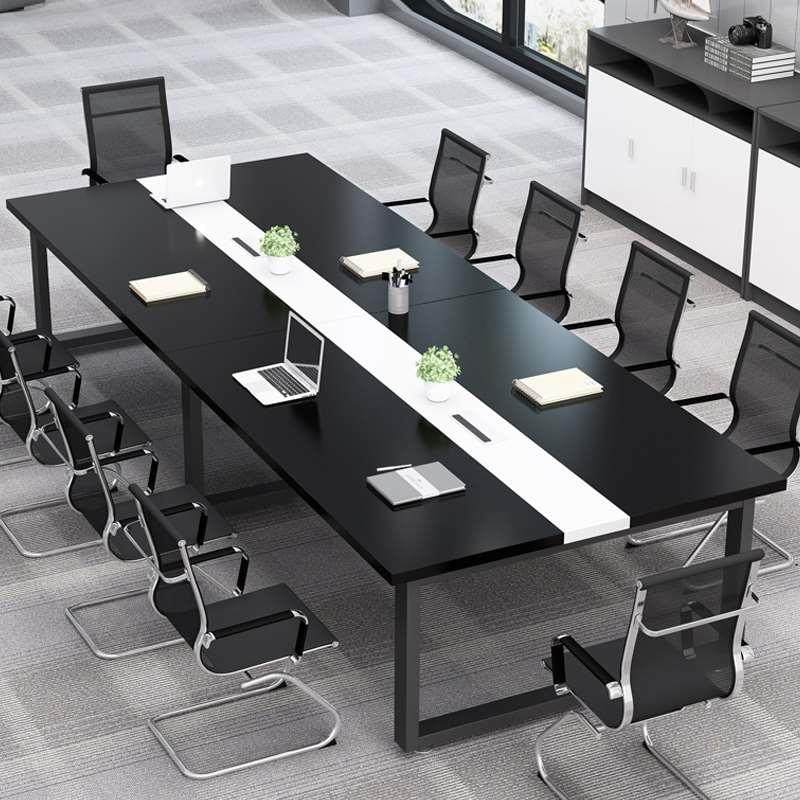 会议桌长桌简约现代电脑办公桌椅组合简易长条桌洽谈桌小型工作台
