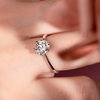 VRAI heart-shaped six-claw round diamond wedding ring