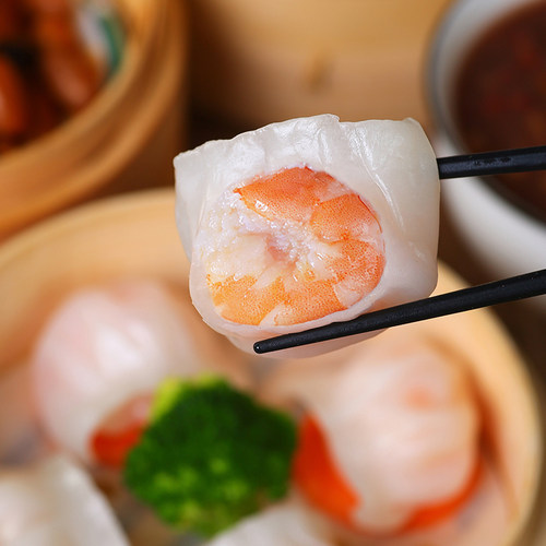 阿诺水晶虾饺皇广式点心港式早茶鲜虾仁饺子水饺速冻早餐煎饺 - 图0
