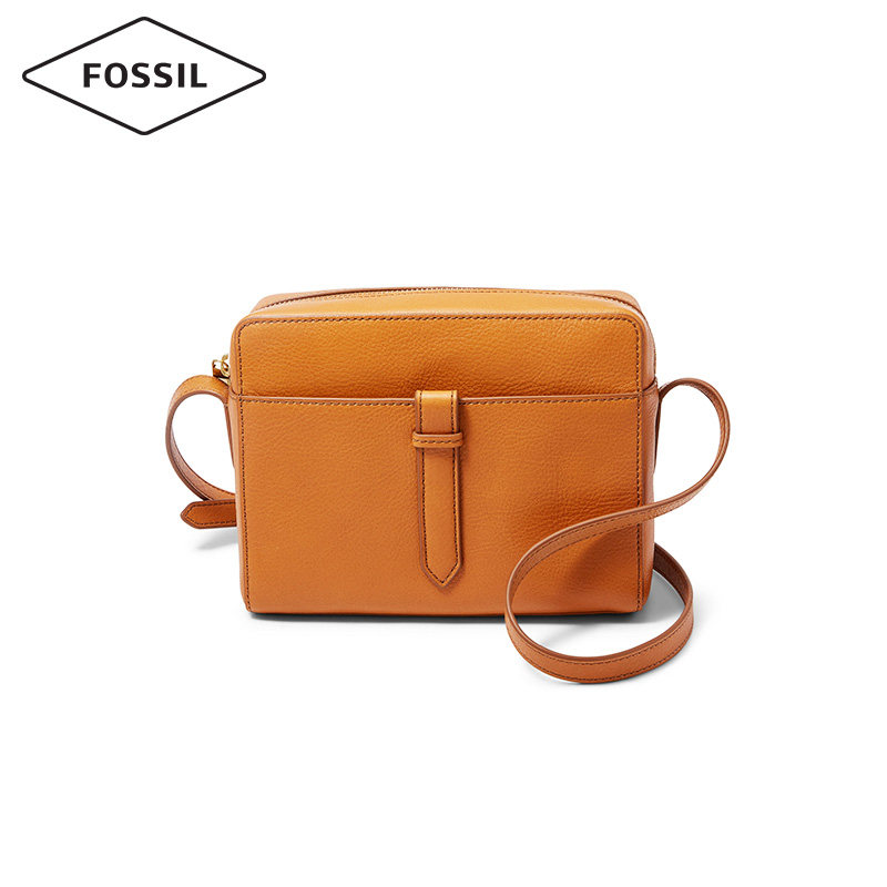 fossil化石休闲小众牛皮单肩斜挎包 fossil箱包女士包袋