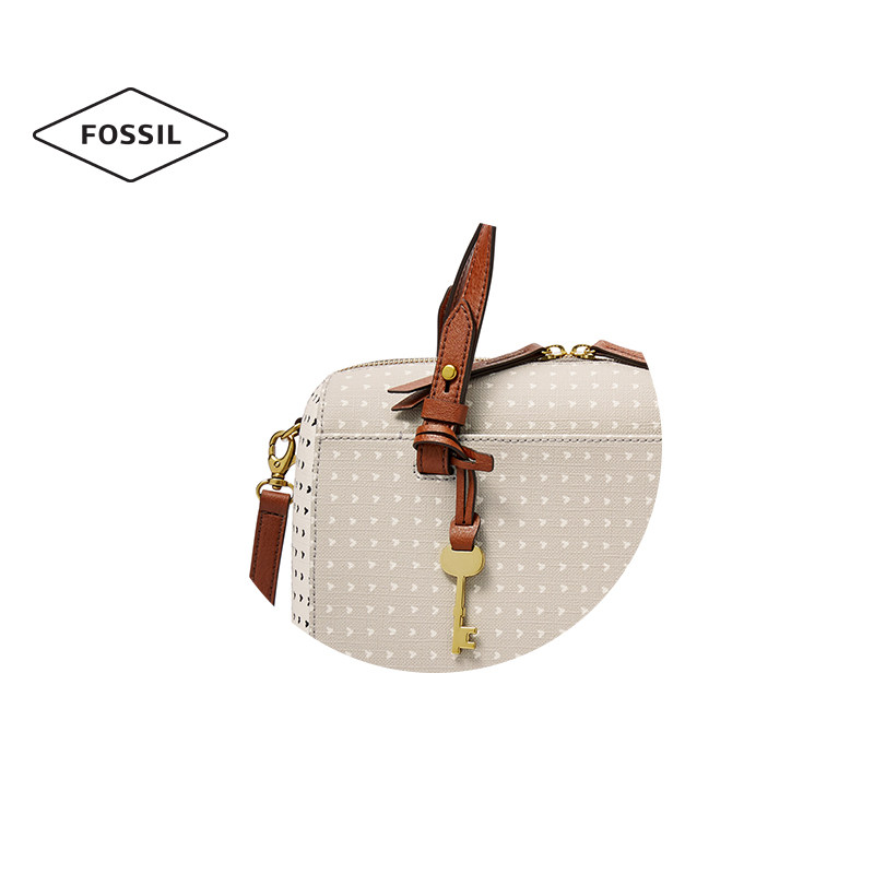 fossil化石高级感简约单肩波士顿包 fossil箱包女士包袋