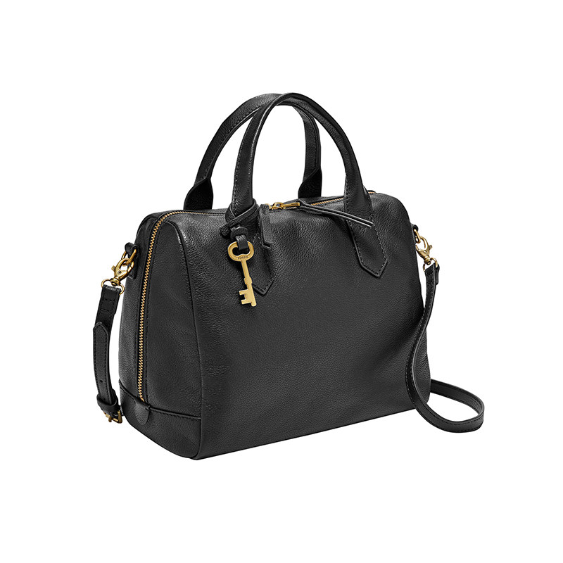 fossil化石波士顿牛皮手提女包 fossil箱包女士包袋