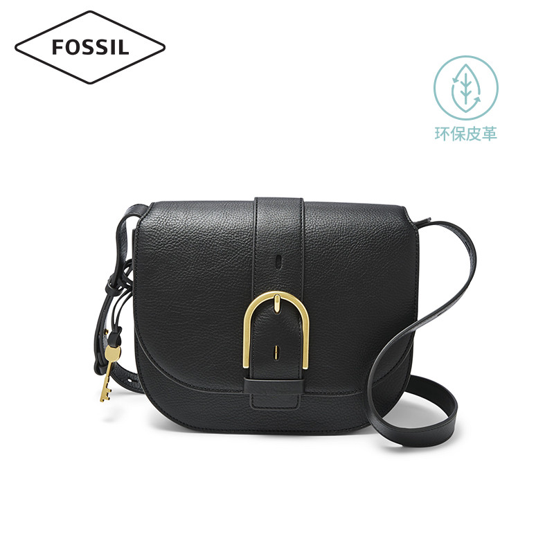 直降￥100！Fossil 化石 WILEY系列 女士牛皮马鞍包单肩包 多色