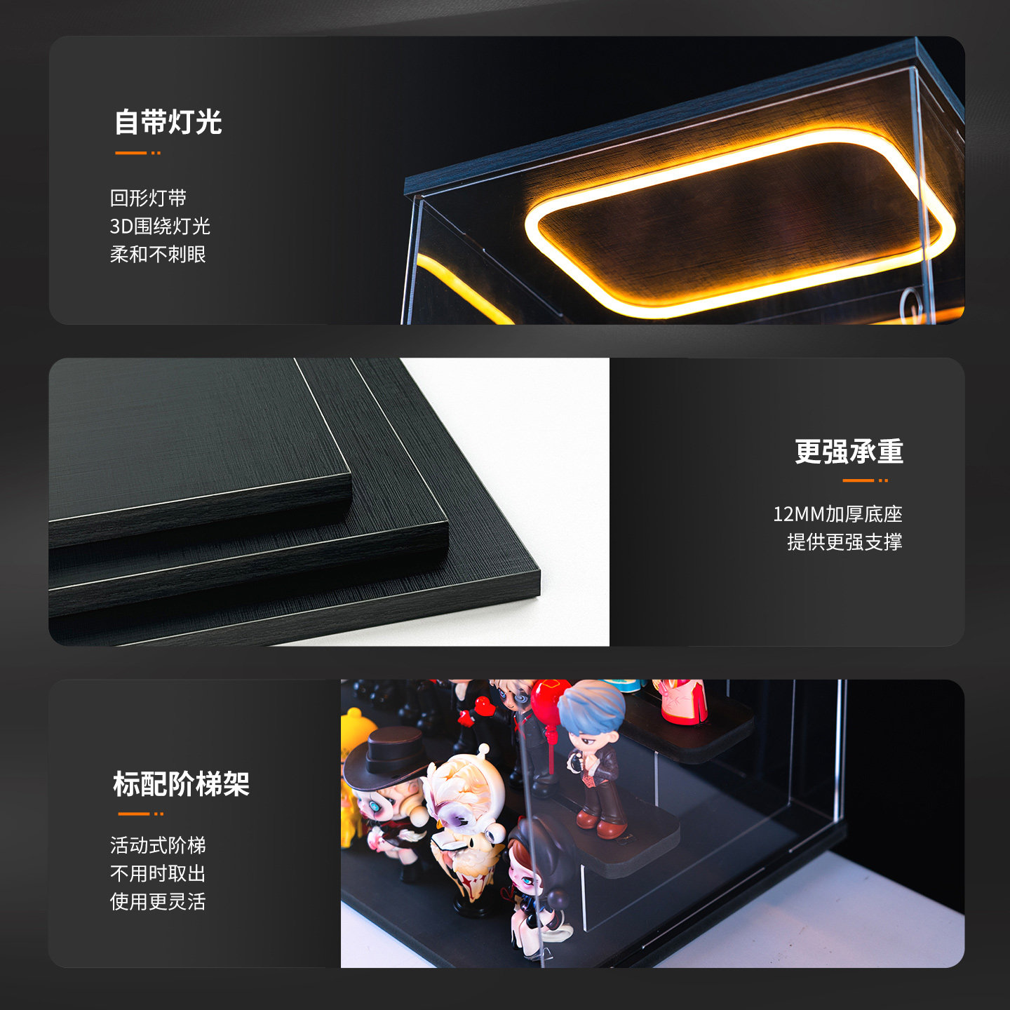 亚克力盲盒收纳盒展示架手办摆件展示柜Dimoo泡泡玛特防尘展示盒,淘宝优惠券,粉丝福利购,淘宝优惠卷