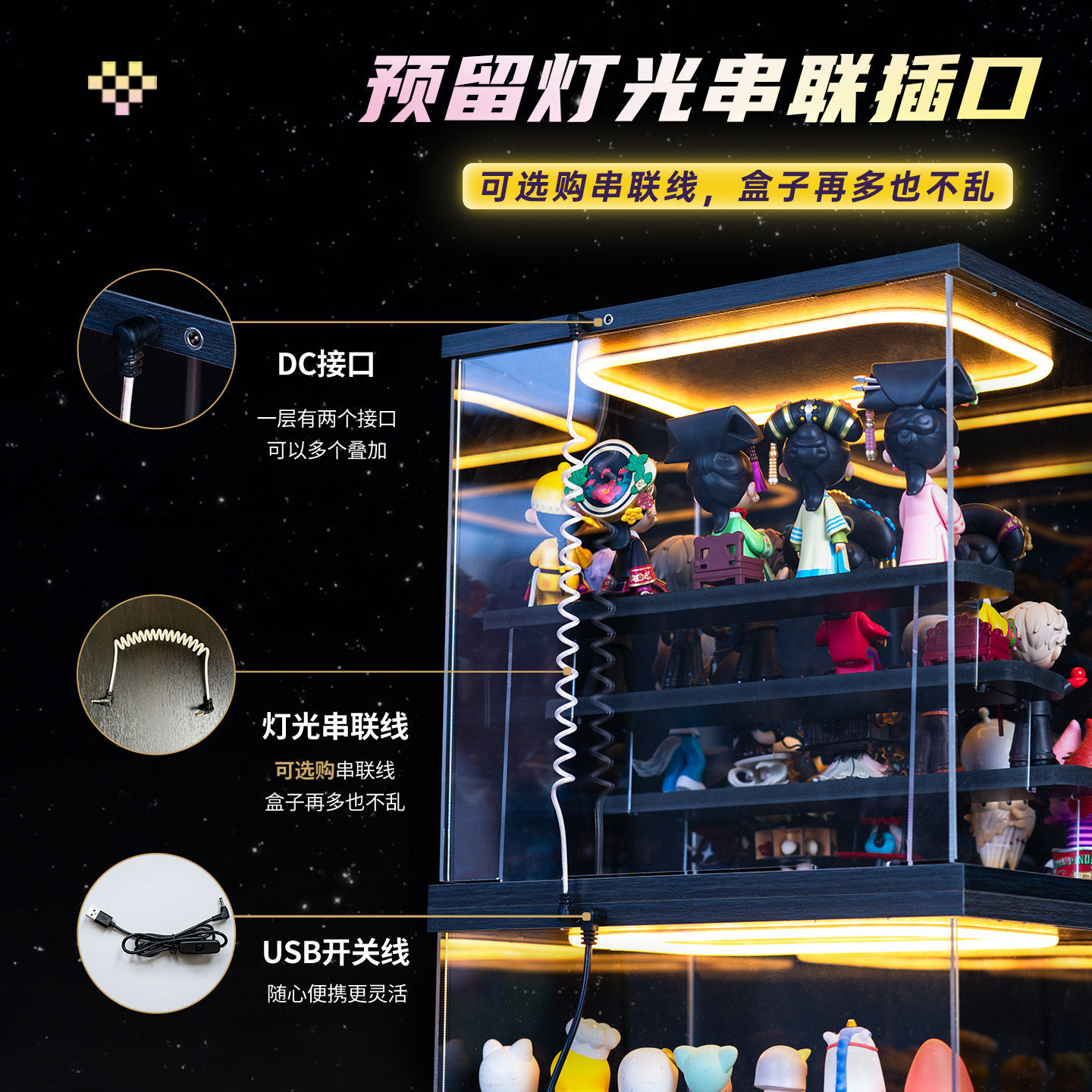 亚克力盲盒收纳盒展示架手办摆件展示柜Dimoo泡泡玛特防尘展示盒,淘宝优惠券,粉丝福利购,淘宝优惠卷