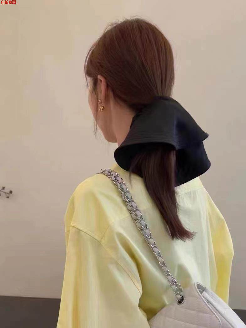 小杨嫂同款蝴蝶结低丸子头后脑勺超大头饰缎面头花公主落难发圈
