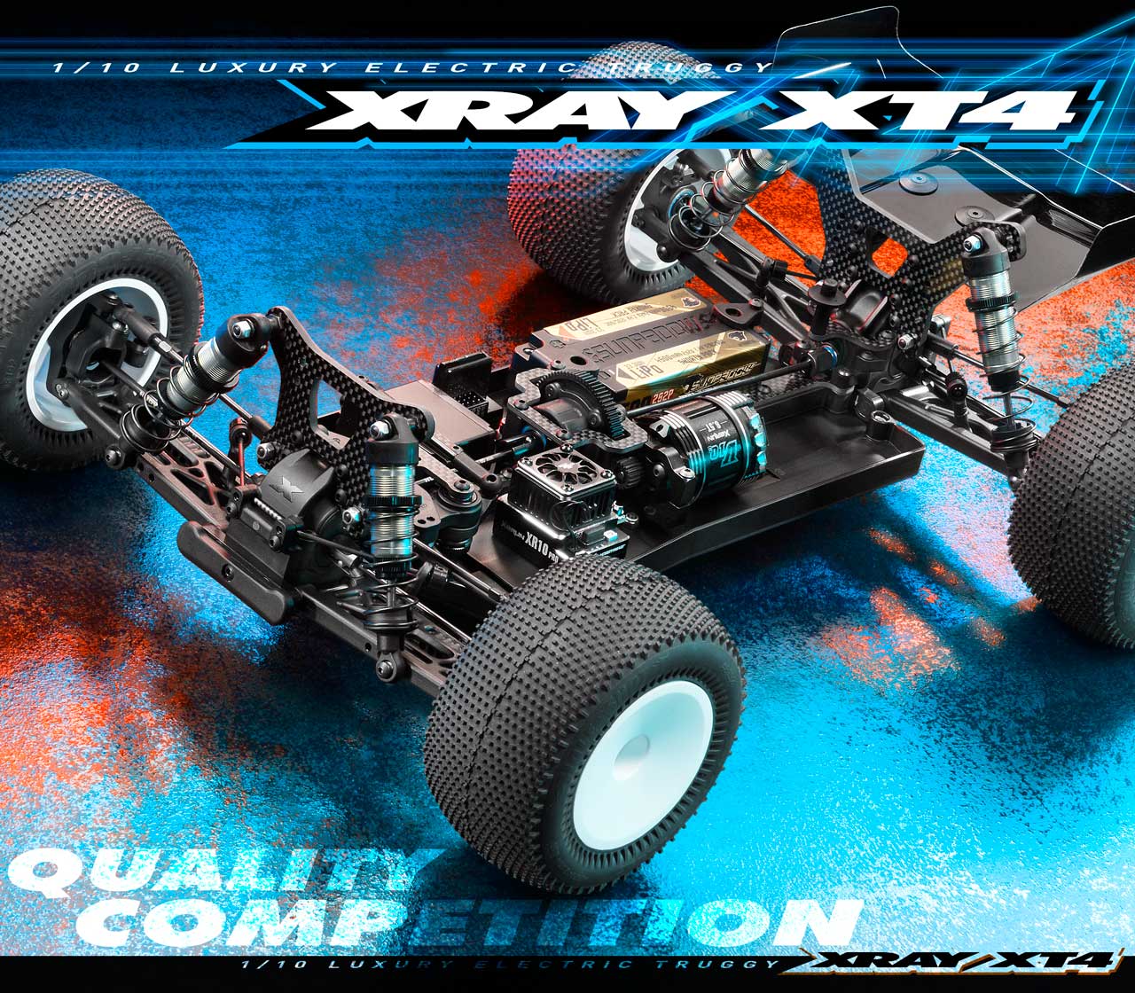 XRAY XT4 2023 1/10四驱电动越野竞速卡车电越遥控车KIT版包邮-图0