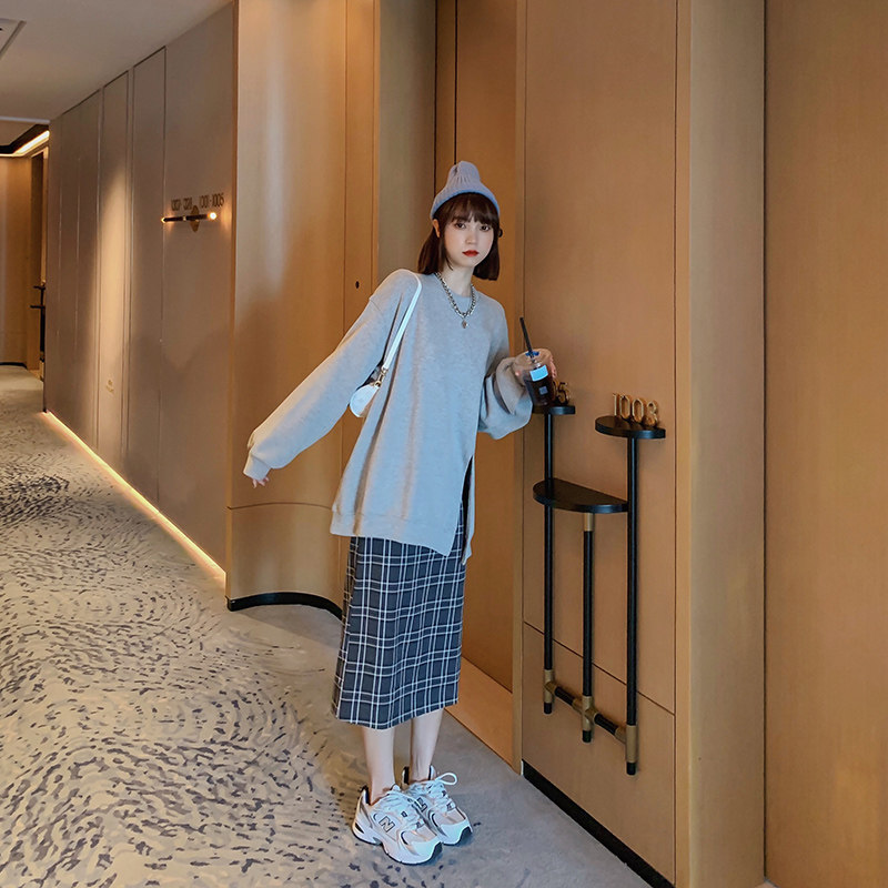 菡薇妮格子2020秋季新款显瘦半身裙 菡薇妮半身裙