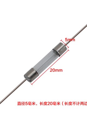 瑞雯适用于先科半球电磁炉温度保险丝10A带引脚玻璃保险管熔断器