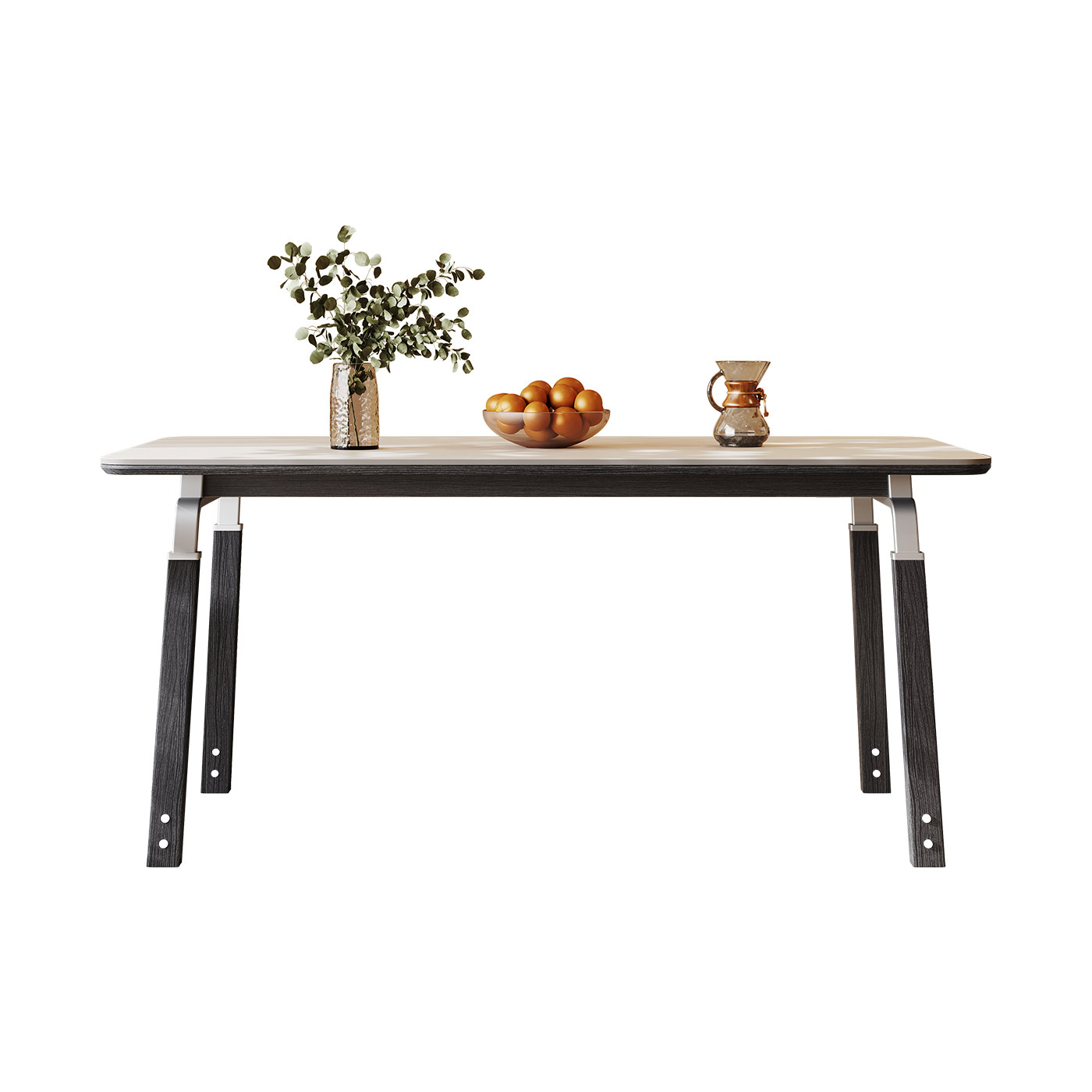 奥古斯特长方形实木餐桌包豪斯中古风家用小户型新款白色岩板饭桌,淘宝优惠券,粉丝福利购,淘宝优惠卷