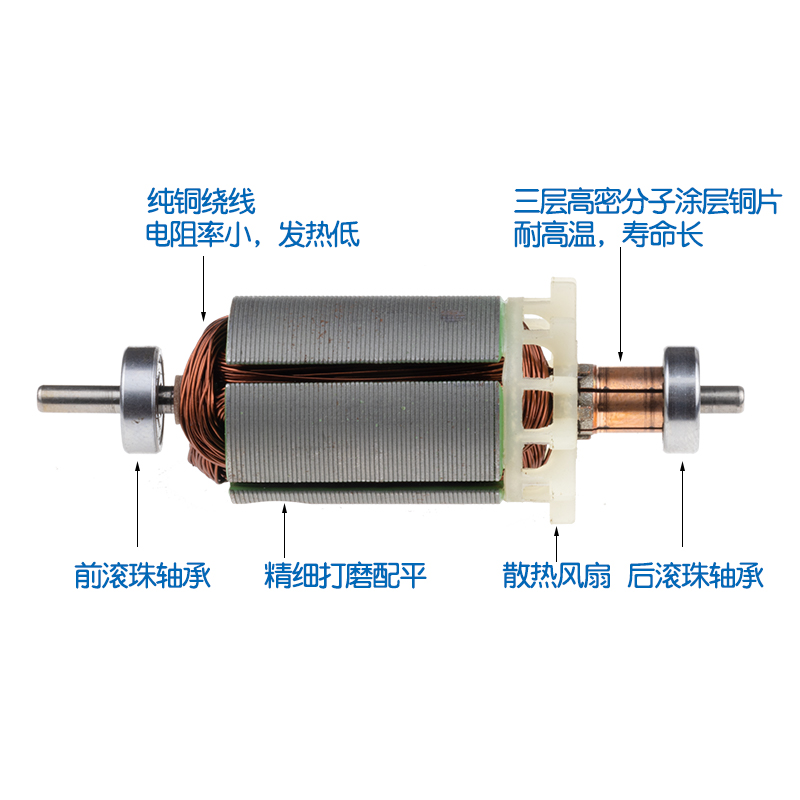 启牛555前后双滚珠轴承电机马达12V-24V大功率高扭矩DIY电钻电磨-图2