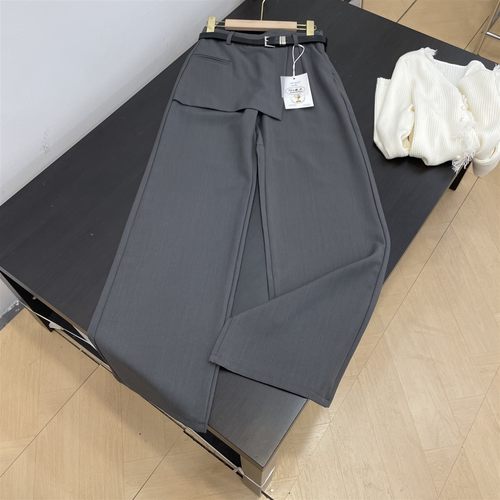 高级感西装裤女新款高腰显瘦宽松垂感窄版直筒阔腿裤K#16 - 图3