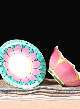 陶瓷供碗莲花供天碗高脚供佛碗