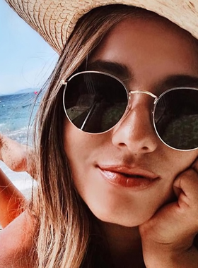 【防紫外线偏光】复古圆形墨镜