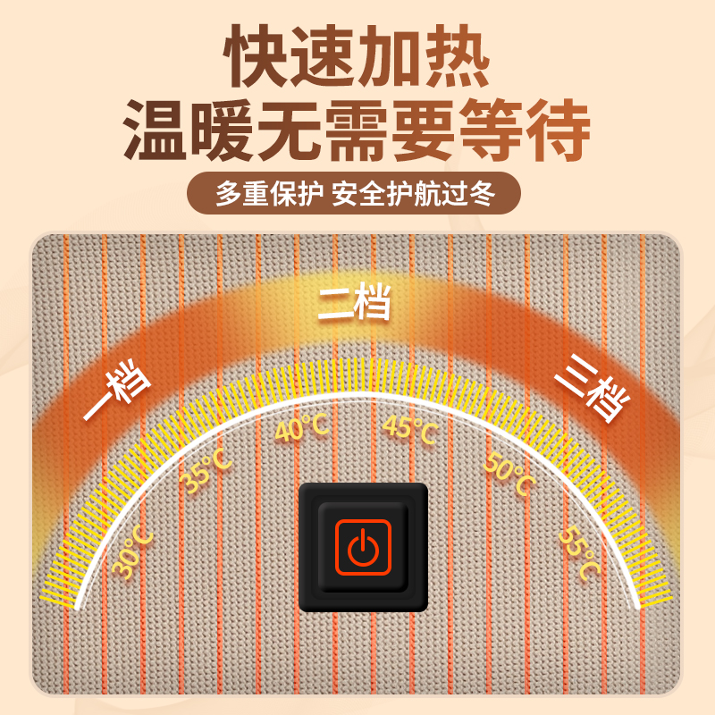 俞兆林USB电热暖身毯褥子发热披肩可水洗家用单人学生户外办公室