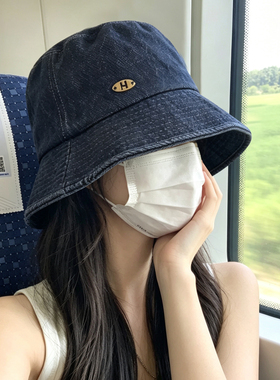 出口日本H标渔夫帽牛仔大头围