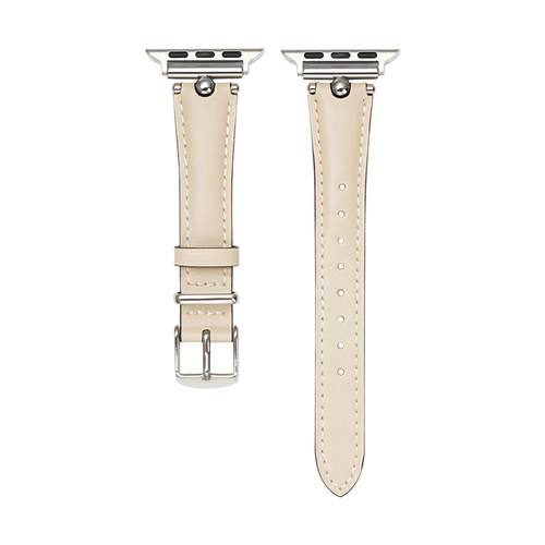 iserisewatch适用于iwatch11高级感 苹果手表s10 applewatch s9表带新款s8/6/ultra3夏真皮小众女款创意腕带 - 图0
