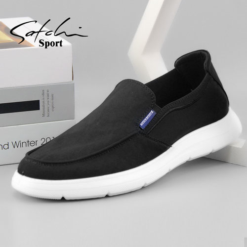 沙驰运动布鞋男鞋一脚蹬帆布鞋懒人鞋驾车休闲鞋板鞋 - 图3