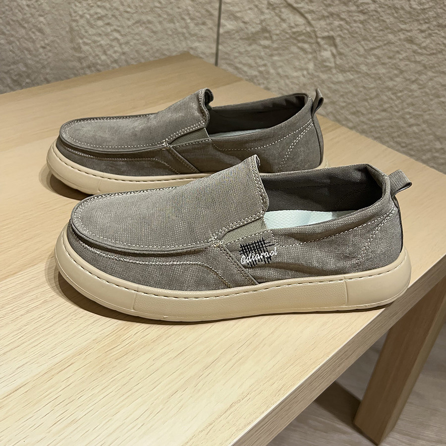 商务通勤！EVA大底！新款男士懒人鞋休闲帆布一脚蹬防滑透气单鞋,淘宝优惠券,粉丝福利购,淘宝优惠卷