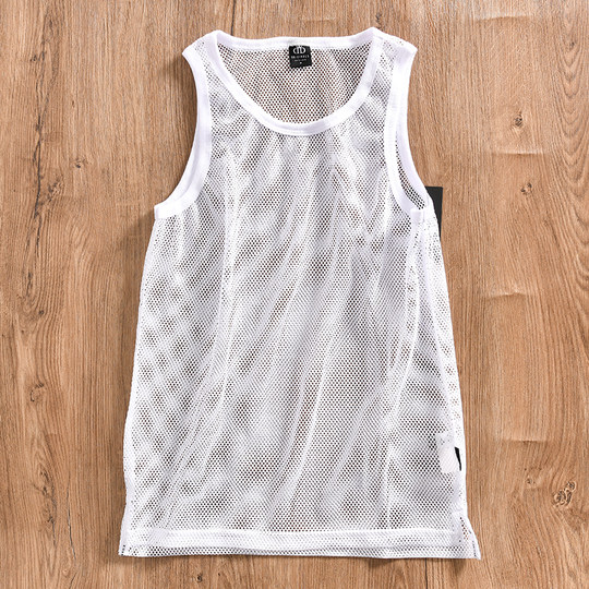 Летний пуловер с узкими плечами, жилет из ледяной сетки