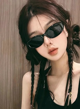 复古猫眼黑色辣妹欧美网红气质墨镜女款高级感防紫外线偏光太阳镜