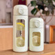 Beautiful girl's straw glass cup is compact and portable