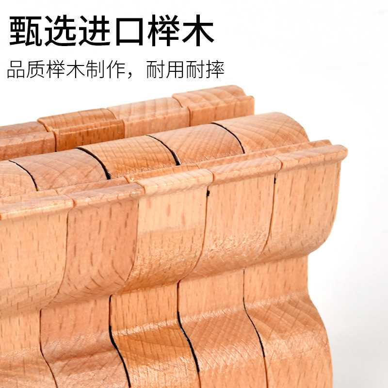 儿童木制榉木大力士叠叠乐小人积木游戏叠叠高平衡木质搭建玩具 - 图1