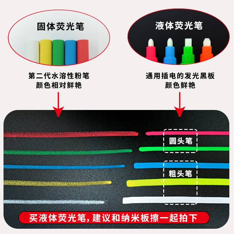 POP笔荧光笔彩色灯板笔鲜艳无尘环保水性可擦黑板专用液体固体 - 图2