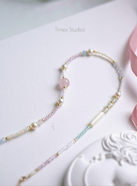 Timee恬觅天然水晶琉璃仙气项链