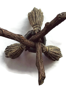 Besom水晶球摆件展示架树脂扫帚塔罗桌面装饰支架水晶球底座球座