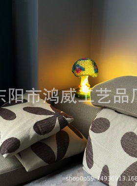 新款魔幻蘑菇led灯创意家居灯饰雕像摆件发光夜晚照明亚马逊