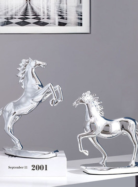 轻奢树脂马摆件马到成功开业乔迁装饰新居礼品客家居马摆件